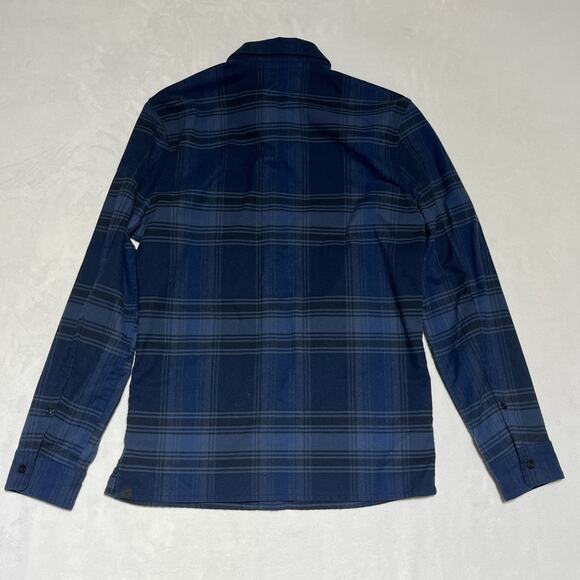 Lululemon Masons Peak Flannel Shirt Mens Small Plaid Blue Button Up Casual - Picture 2 of 14